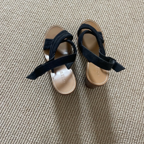 J. Crew Sandals with Black Suede Crisscross Straps - Picture 5 of 10